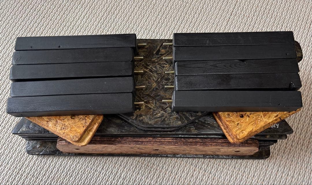 ヘキサテーブル65センターテーブル付きスケルトンブラック塗装 FHC65sb