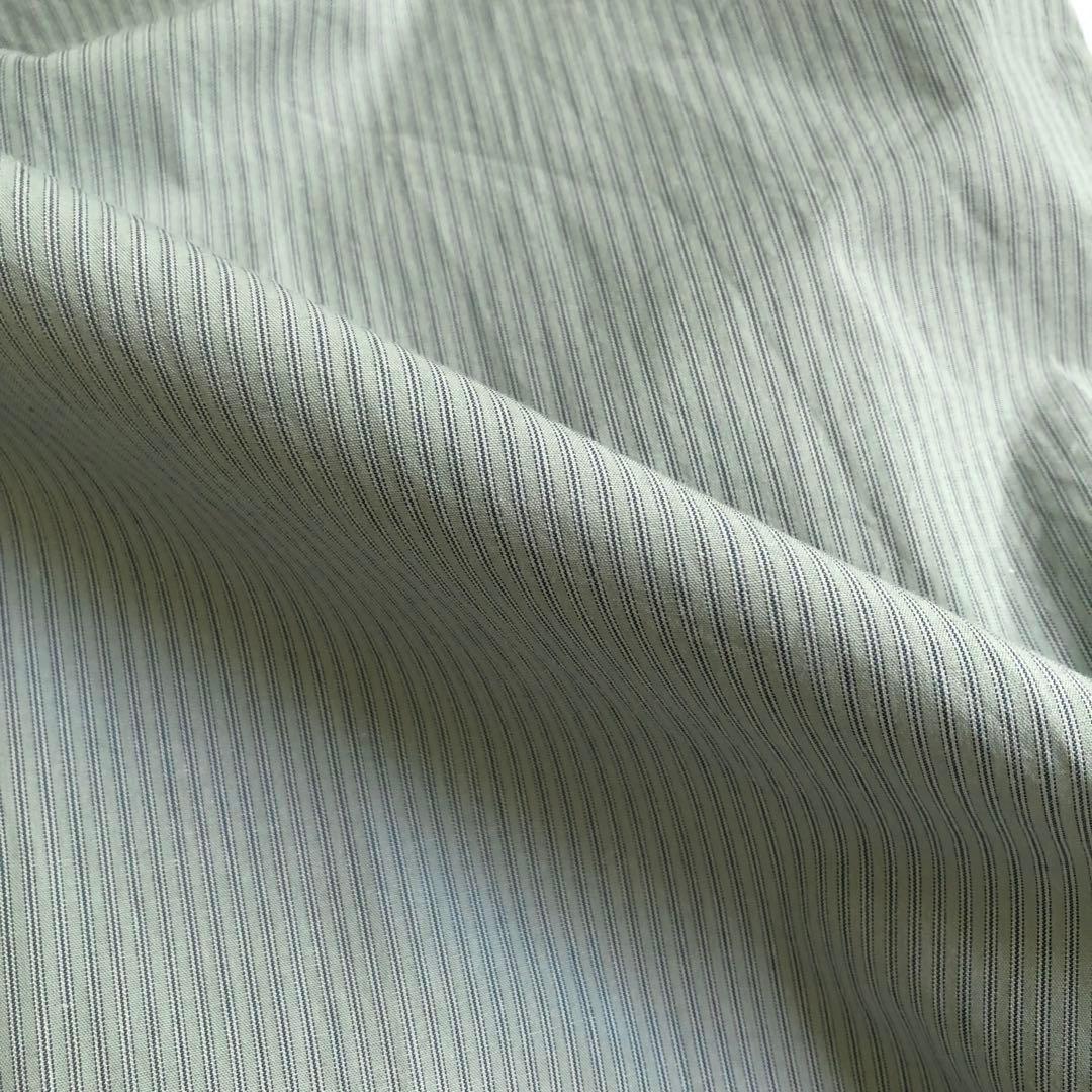 Steven Alan コンパクトヤーン ストライプ レギュラーカラー シャツ