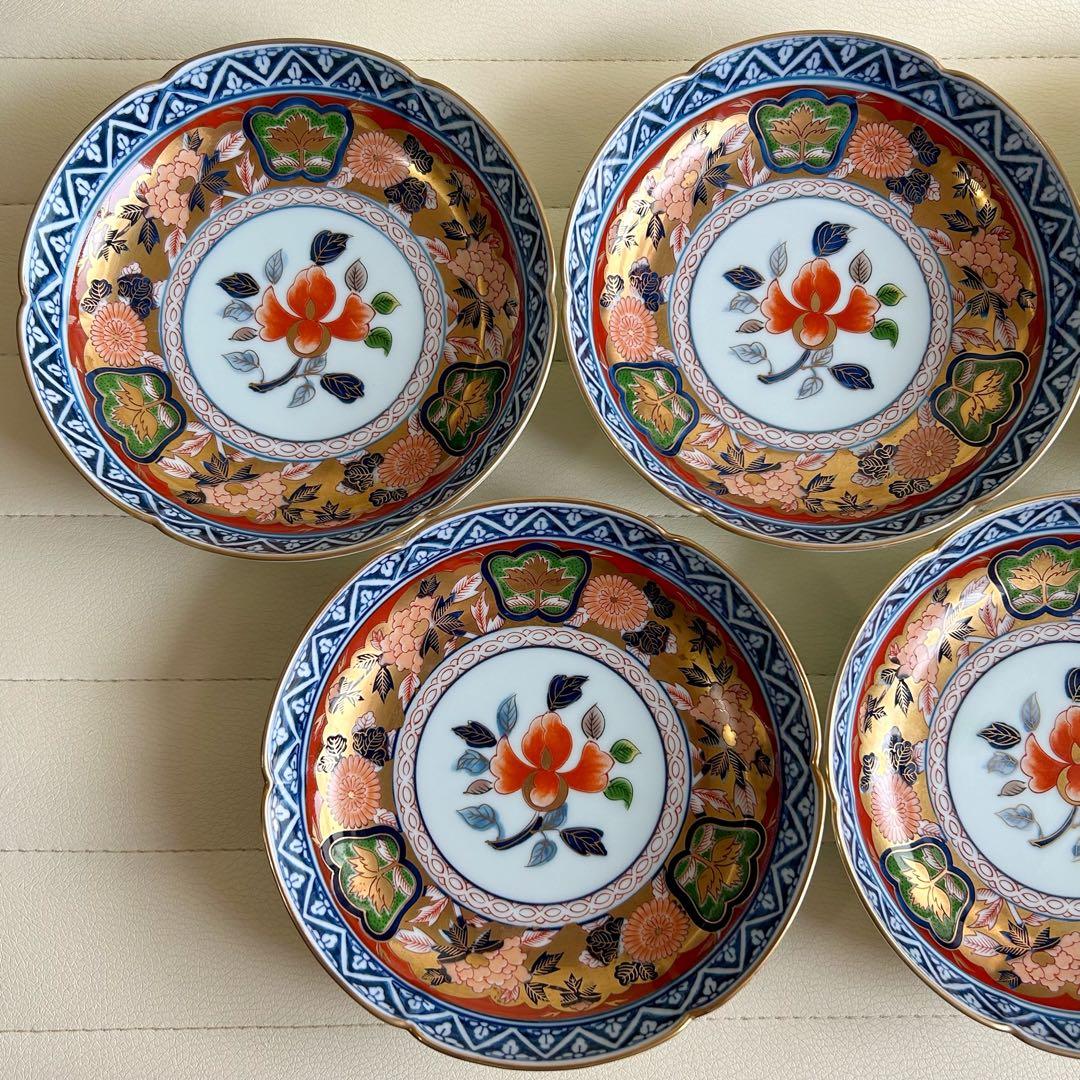 有田焼　賞美堂　其泉窯　極錦金彩古伊万里様式　銘々皿揃　５枚セット　金襴手　取皿