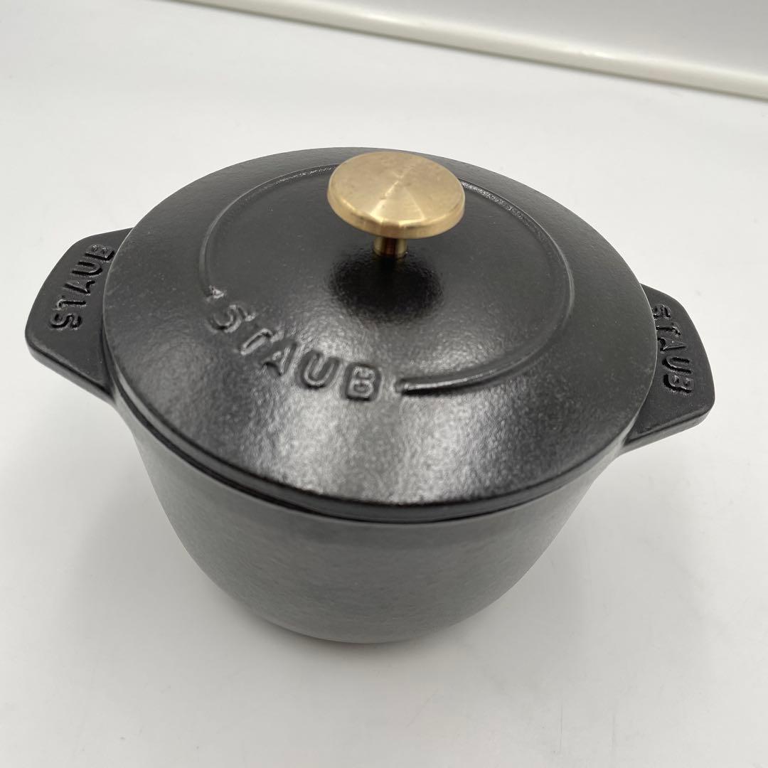 【美品】ストウブ ラ・ココット de GOHAN S 12cm ブラック