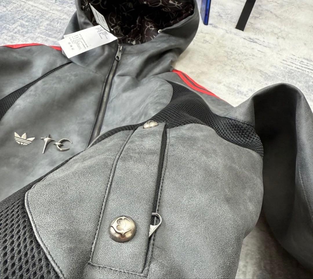 ジャケット・アウター ADIDAS X THUG CLUB TEAM LEATHER JACKET