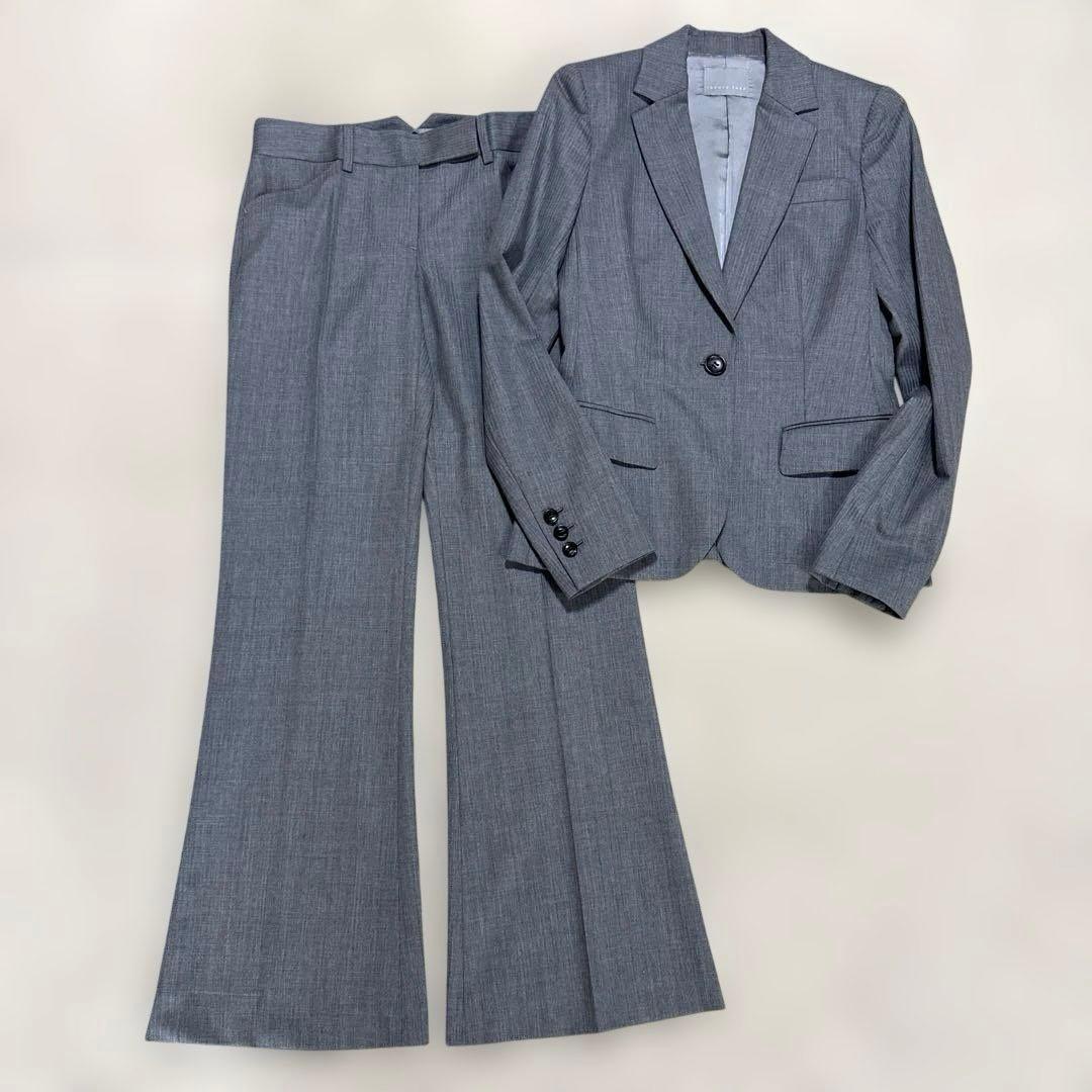 【美品】セオリーリュクス パンツスーツ セットアップ グレー フレア　38