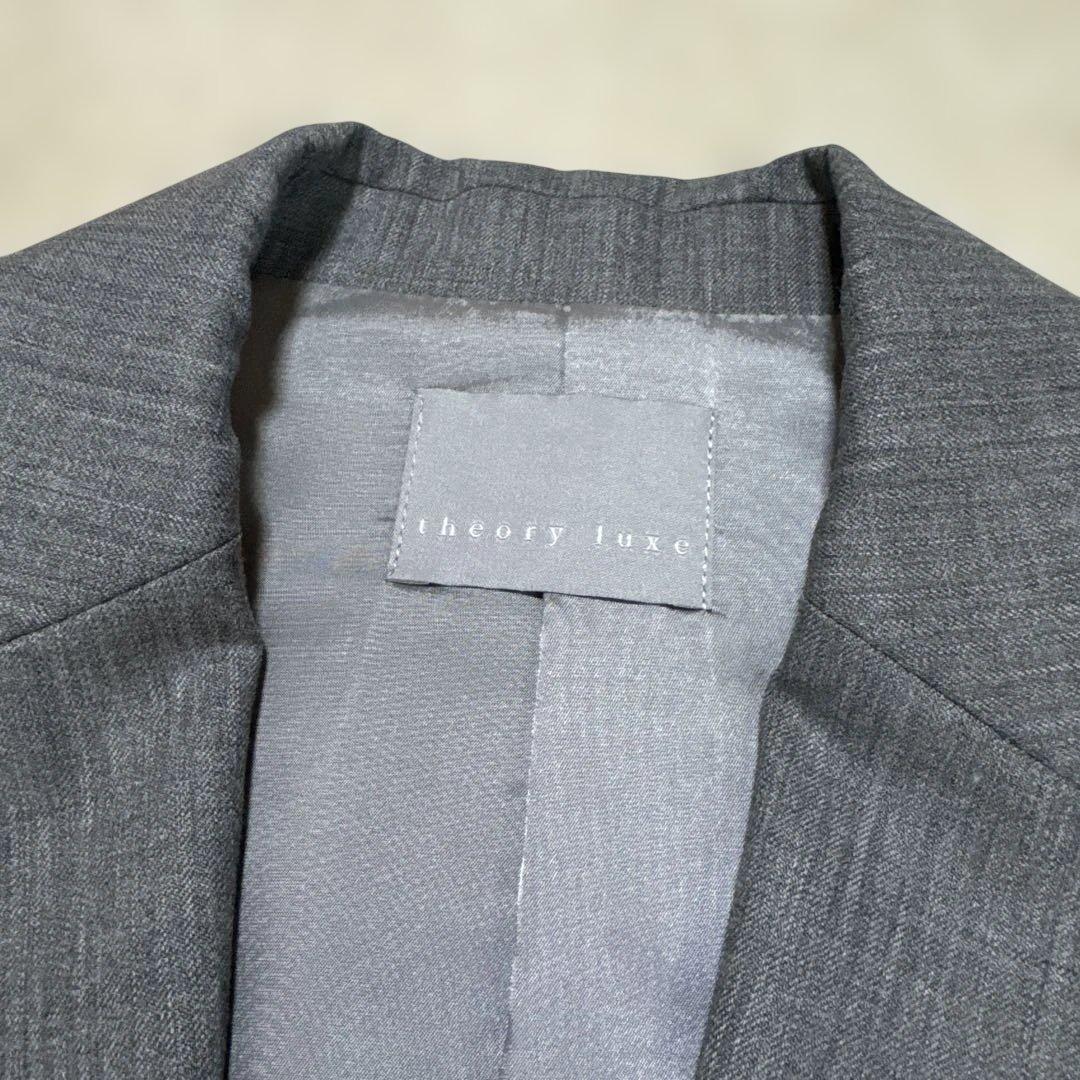 【美品】セオリーリュクス パンツスーツ セットアップ グレー フレア　38