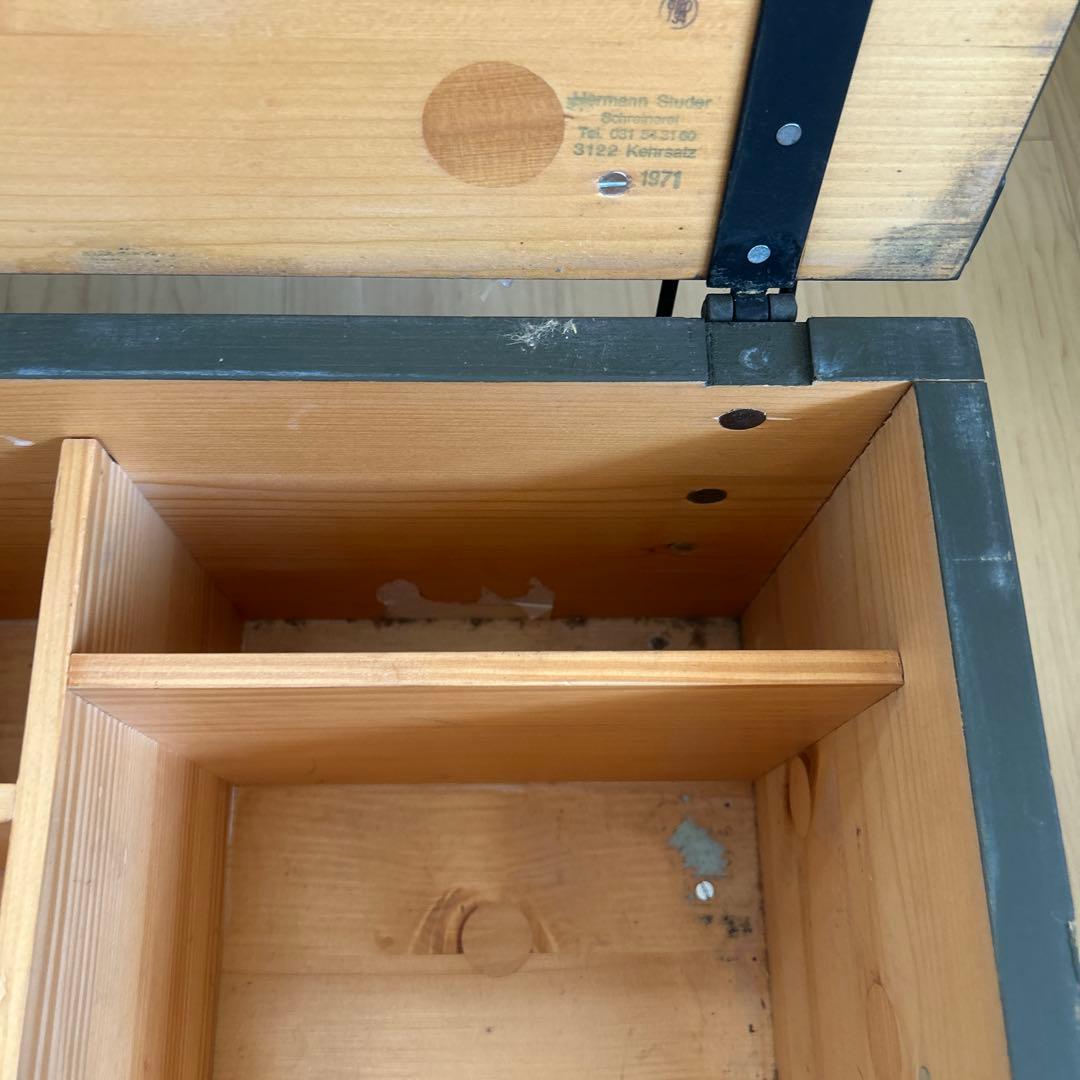 ミリタリーボックス　アウトドア　軍もの スイス軍　70年代70s