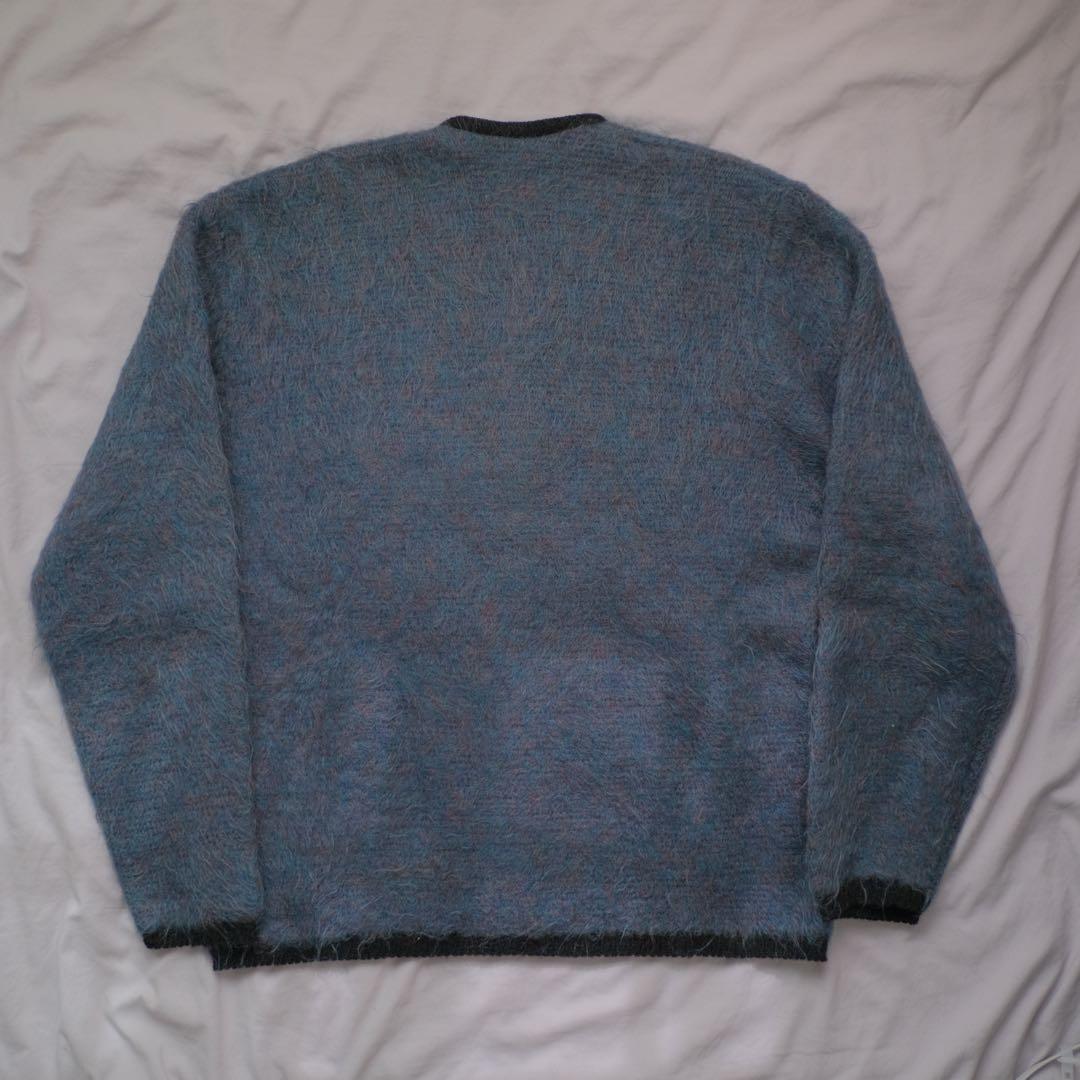 ★special 60s モヘアカーディガン 毛足長 グラデーションブルー