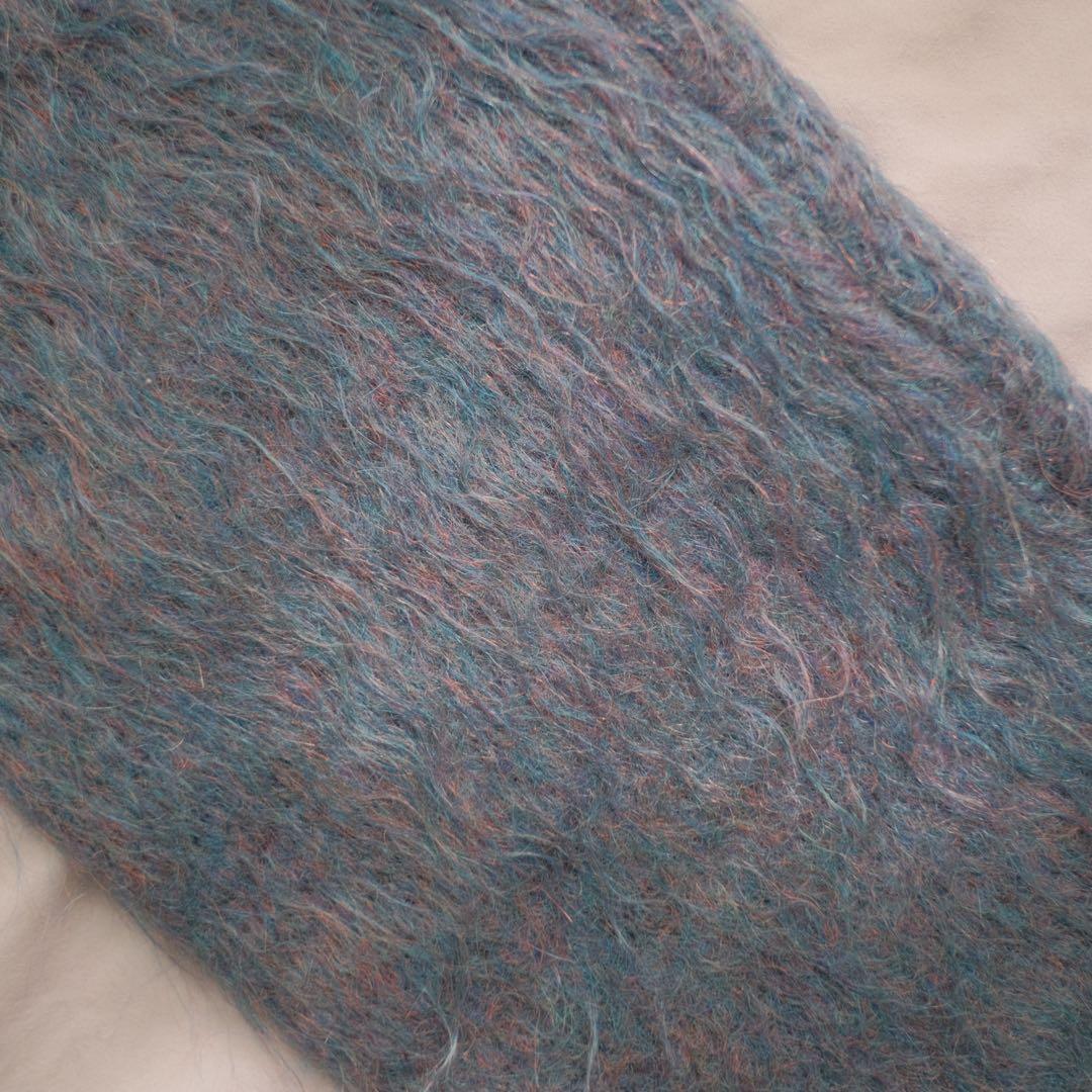 ★special 60s モヘアカーディガン 毛足長 グラデーションブルー