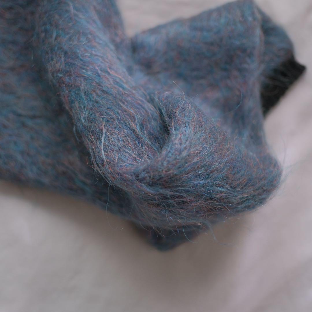 ★special 60s モヘアカーディガン 毛足長 グラデーションブルー