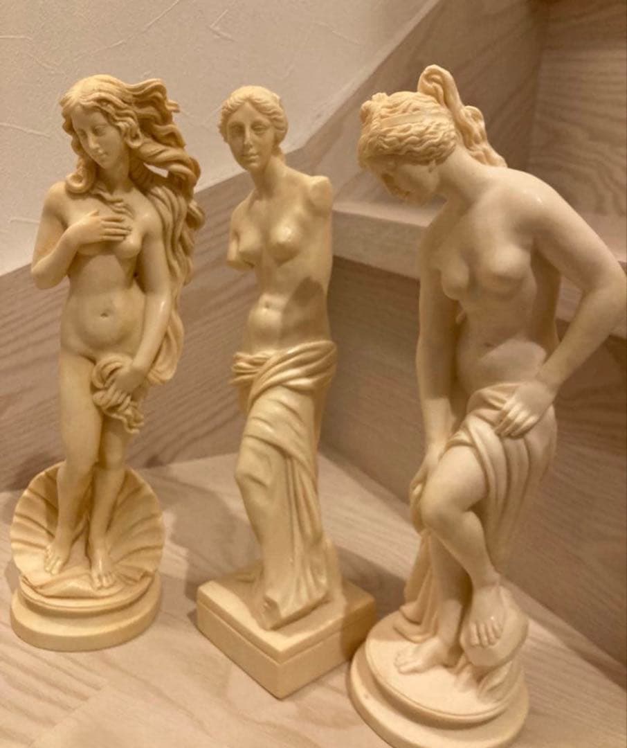 専用　他の購入者購入不可　アイボリー 女性像 彫刻 3点セット