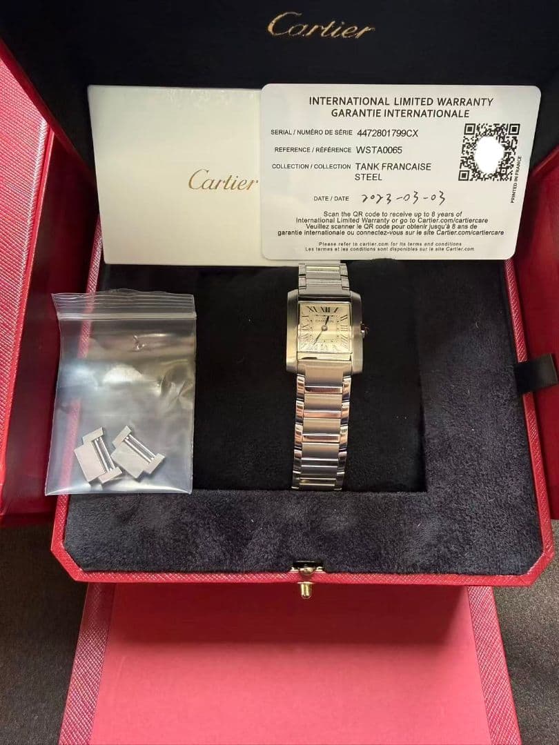 カルティエ タンクフランセーズ ウォッチ WSTA0065 レディース 腕時計