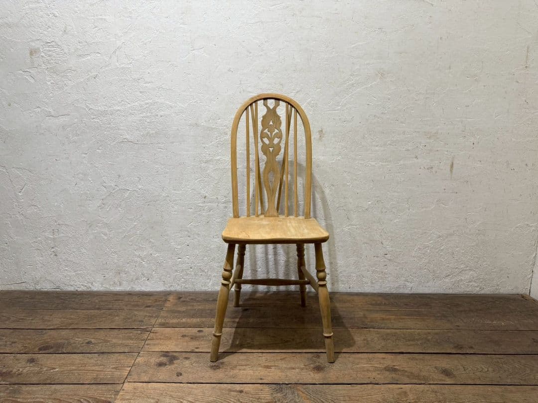 1153 ③英国アンティーク　ホイールバックチェア　イス　ウインザー　店舗什器