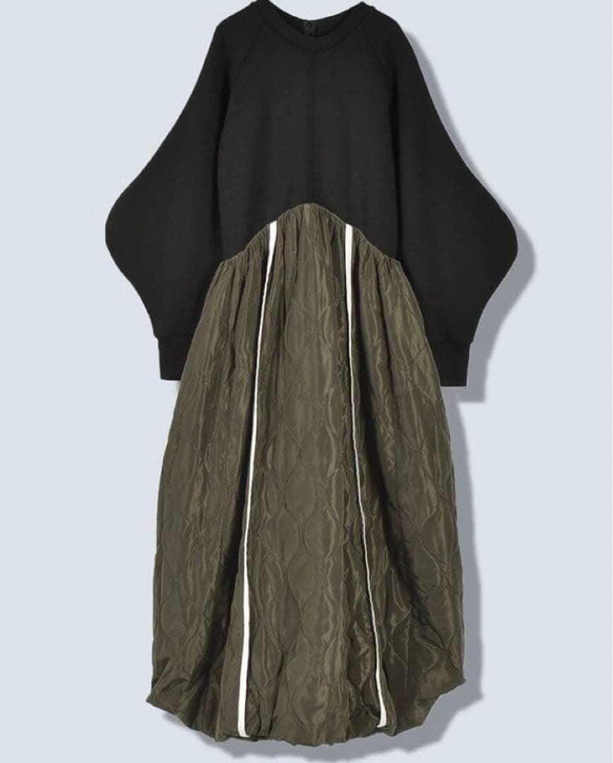 ワンピース OMMO SWEAT DOCKING QUILTING OP