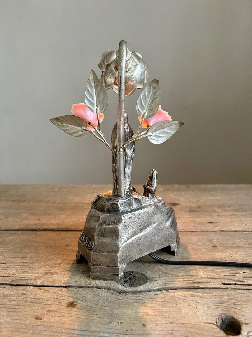 フランス　ルルドの泉　マリア　ランプ　オルゴール