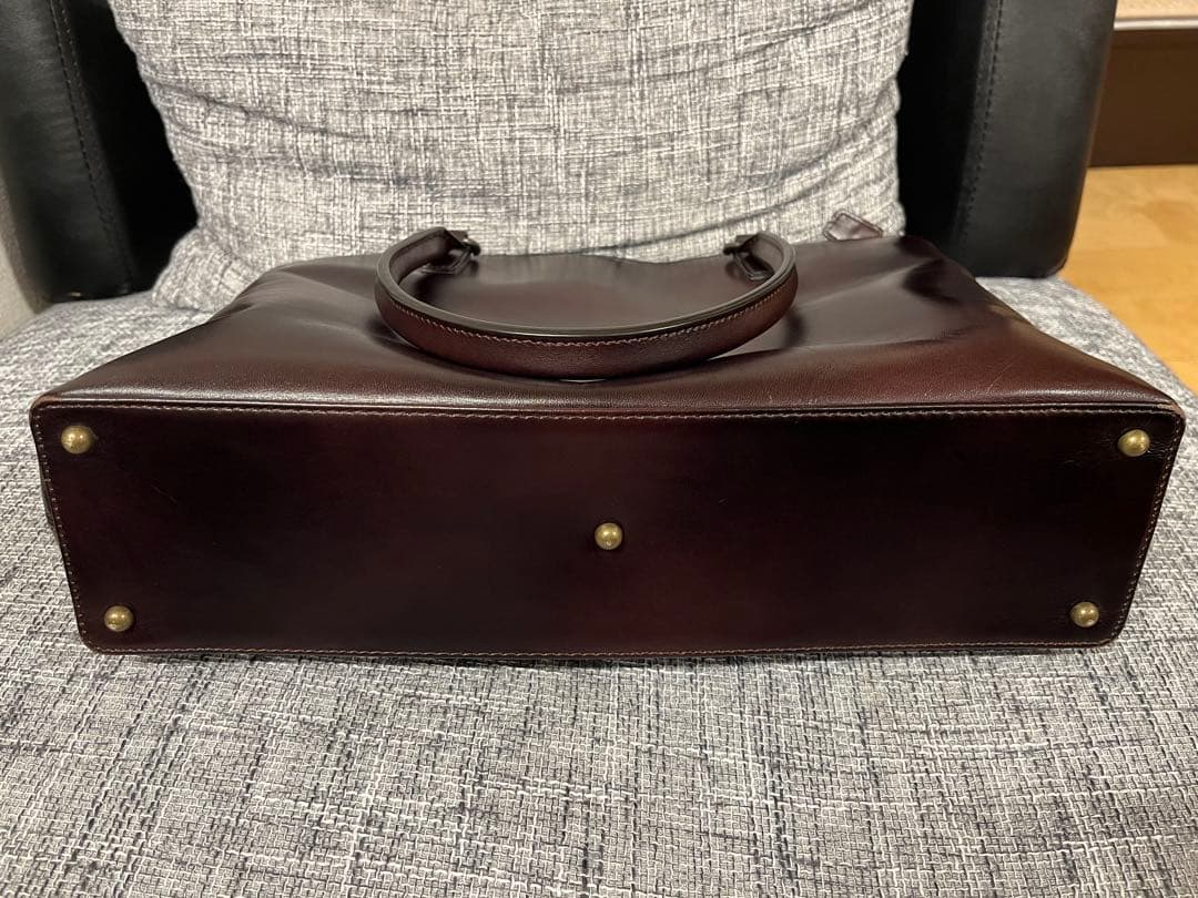 マザーハウス　アンティークスリムトート　ダークブラウン