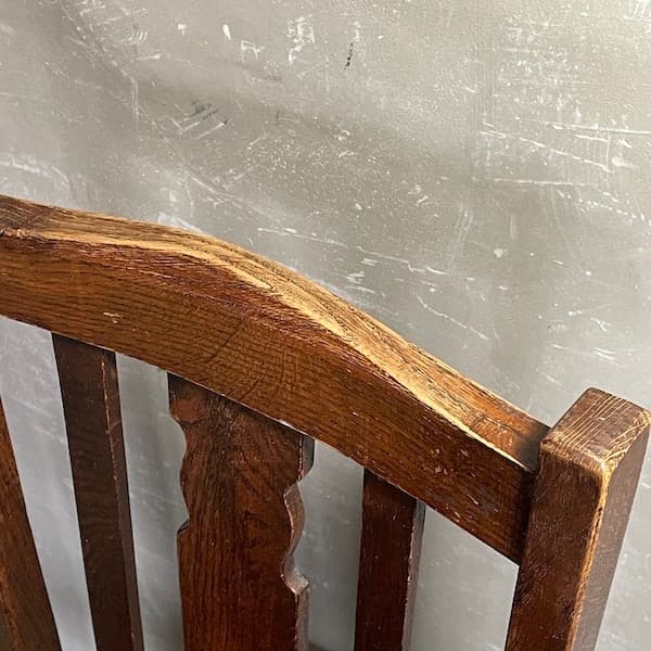 アンティーク家具　ダイニングチェア　ブラックレザー　ビンテージ家具　食堂椅子