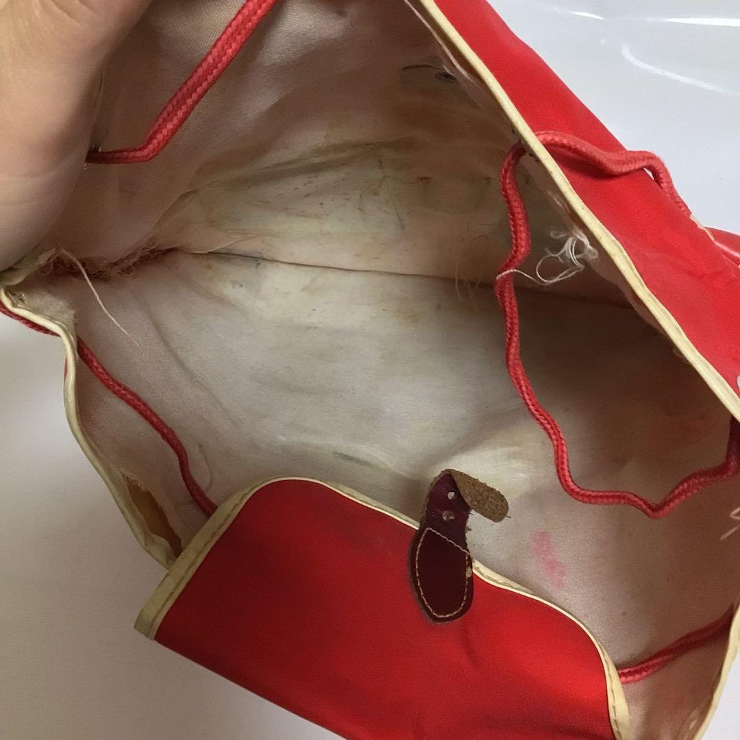 ジャイアントロボ　小学館　光プロ　赤いナイロンナップザック 女の子とロボット