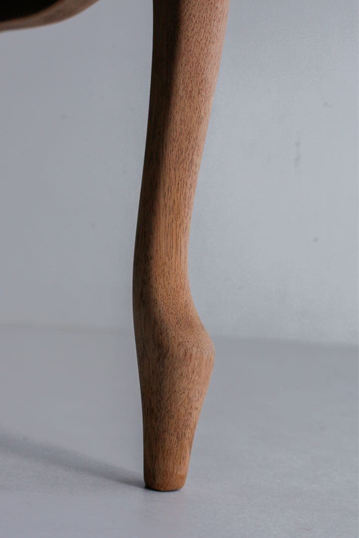 ナラ 無垢材　レザーチェア　ダイニングチェア　アンティークチェア　古家具