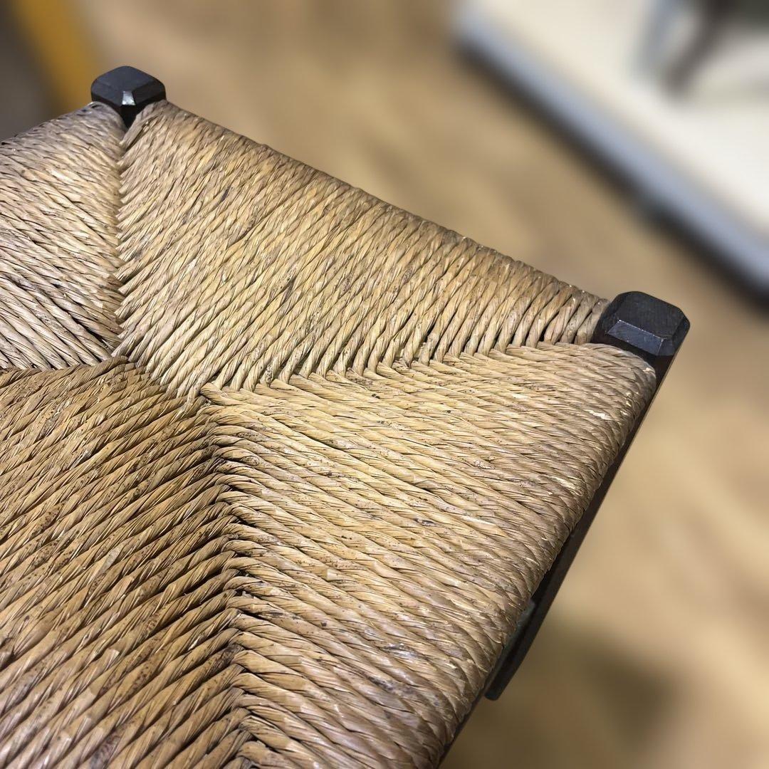 【松本民芸家具】ラッシスツール ◆ラッシ編み◇希少B