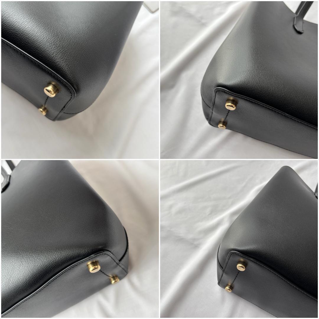 極美品 コーチ アベニュー レザー トートバッグ 肩掛け ブラック F79988