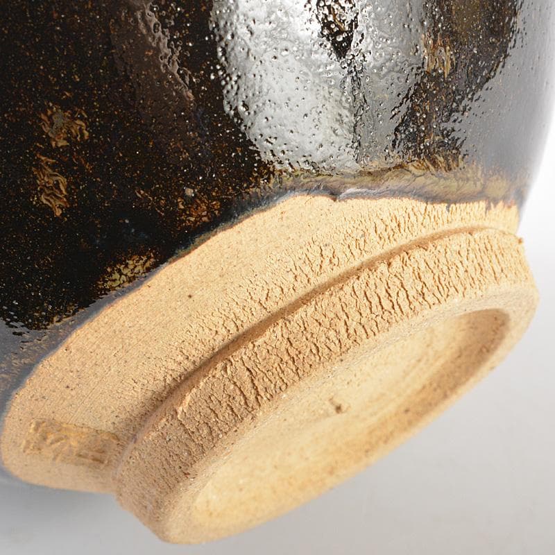 茶道具　人間国宝　加藤土師萌　黒唐津　茶碗　共布共箱　D　R6899