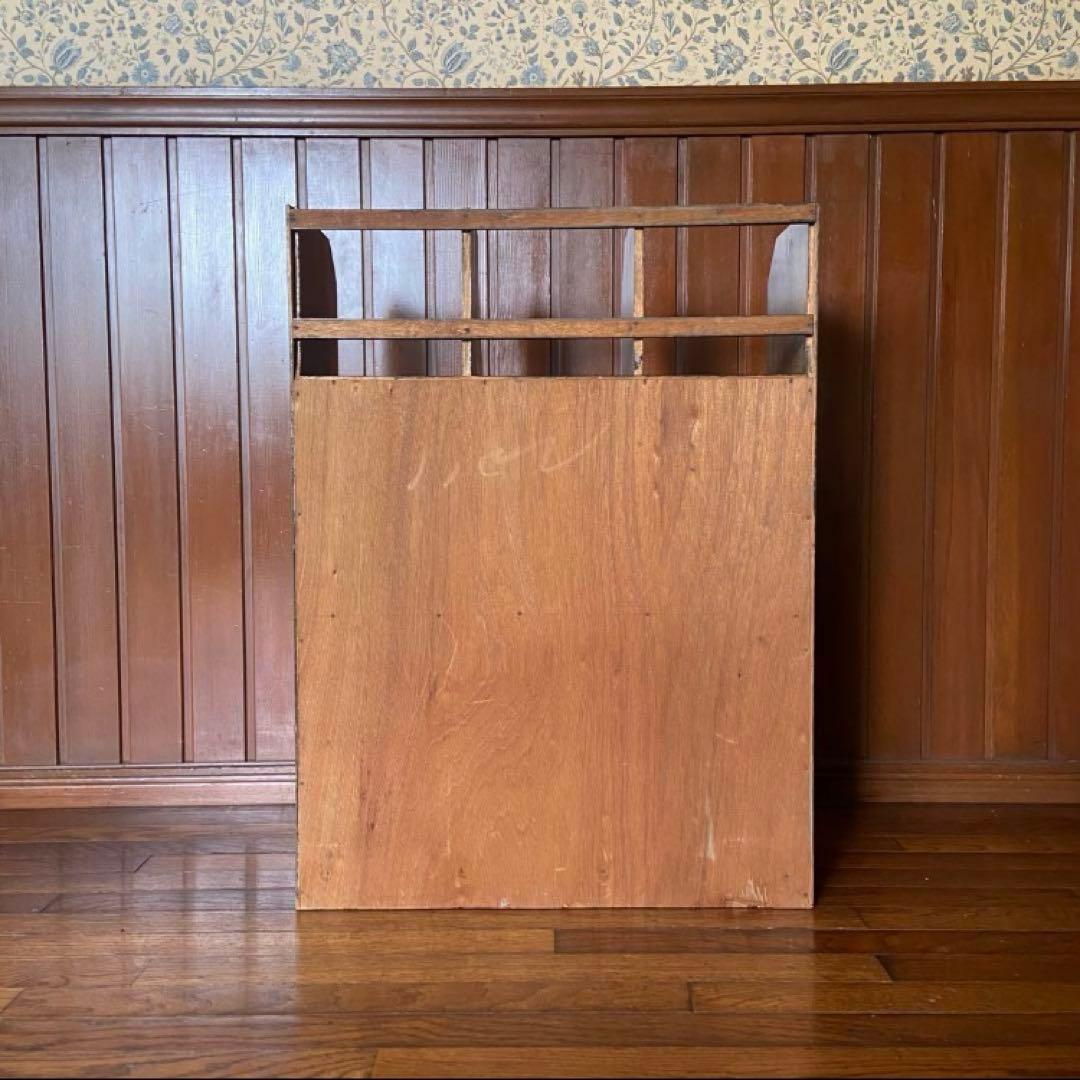 アンティーク家具　本棚付ガラス戸棚　昭和レトロ　本棚　収納棚