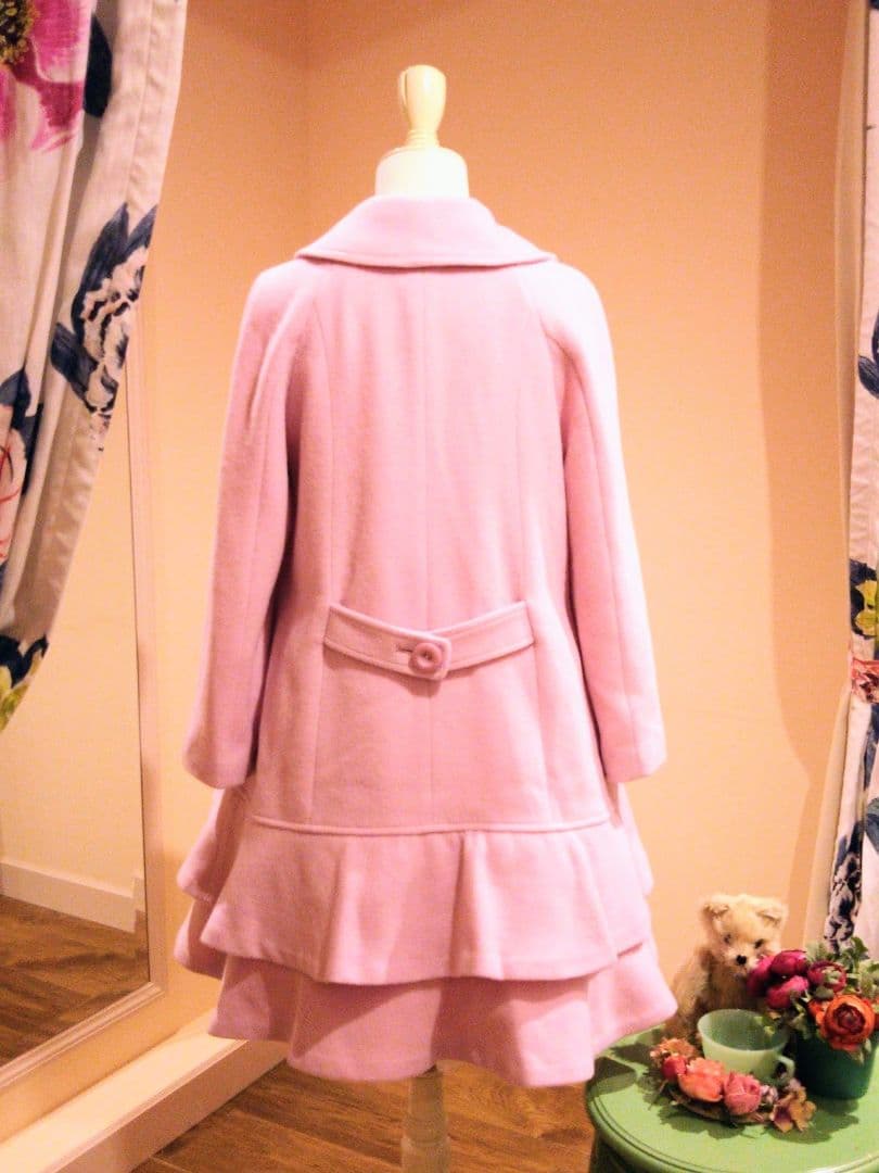 新品未使用　Leur getter　フリルリボンコート　ピンク