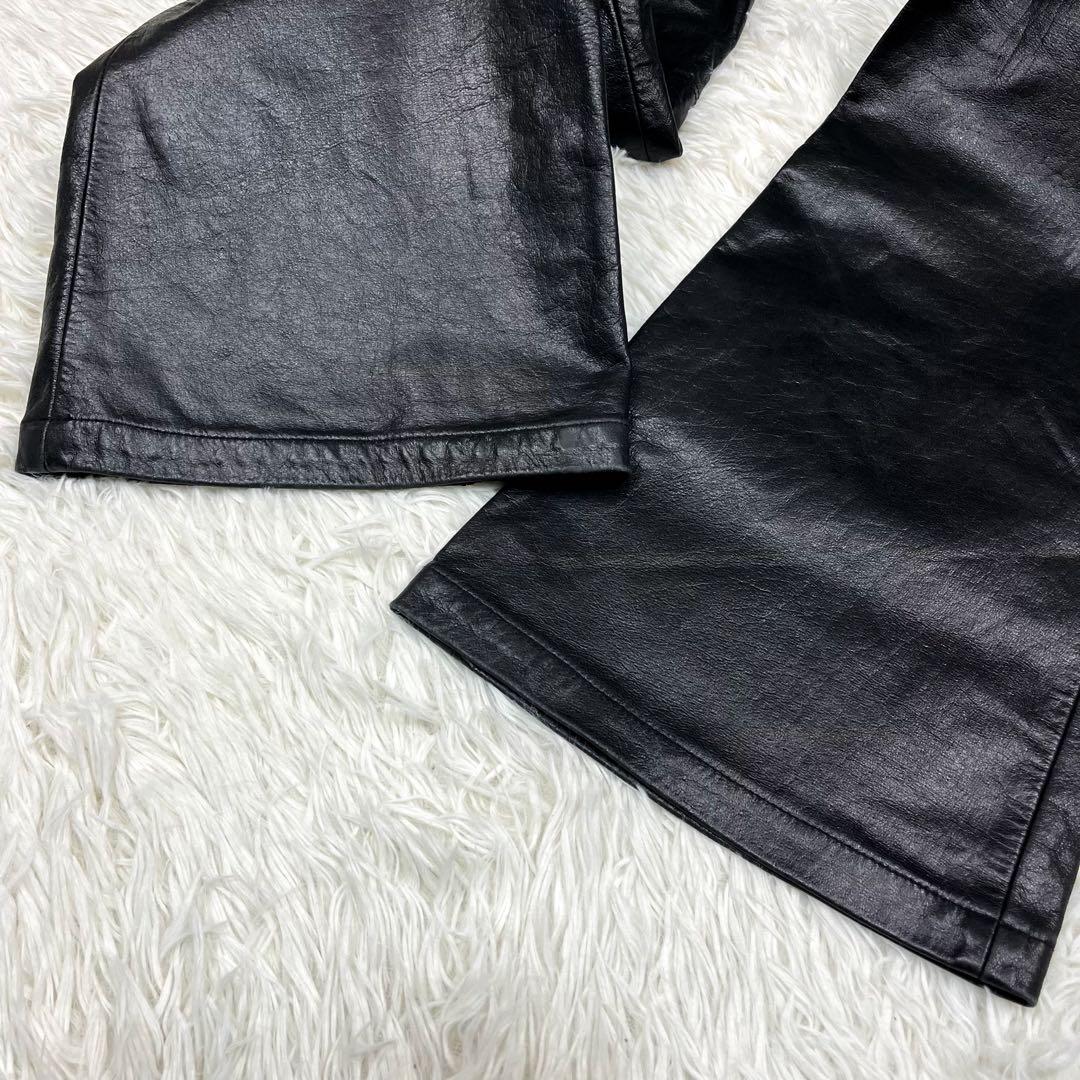 超希少 美品トルネードマート 十字架デザイン レザーパンツ フレア アーカイブ