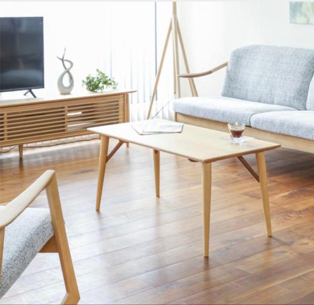 ACTUS 日進木工 WHITE WOODシリーズ　リビングテーブル