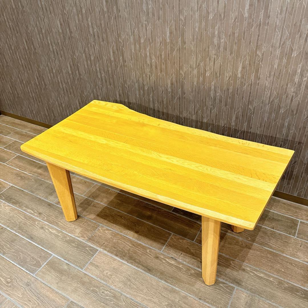 飛騨家具 イバタインテリア 天然木 ダイニングテーブル 無垢材 特注脚付 美品