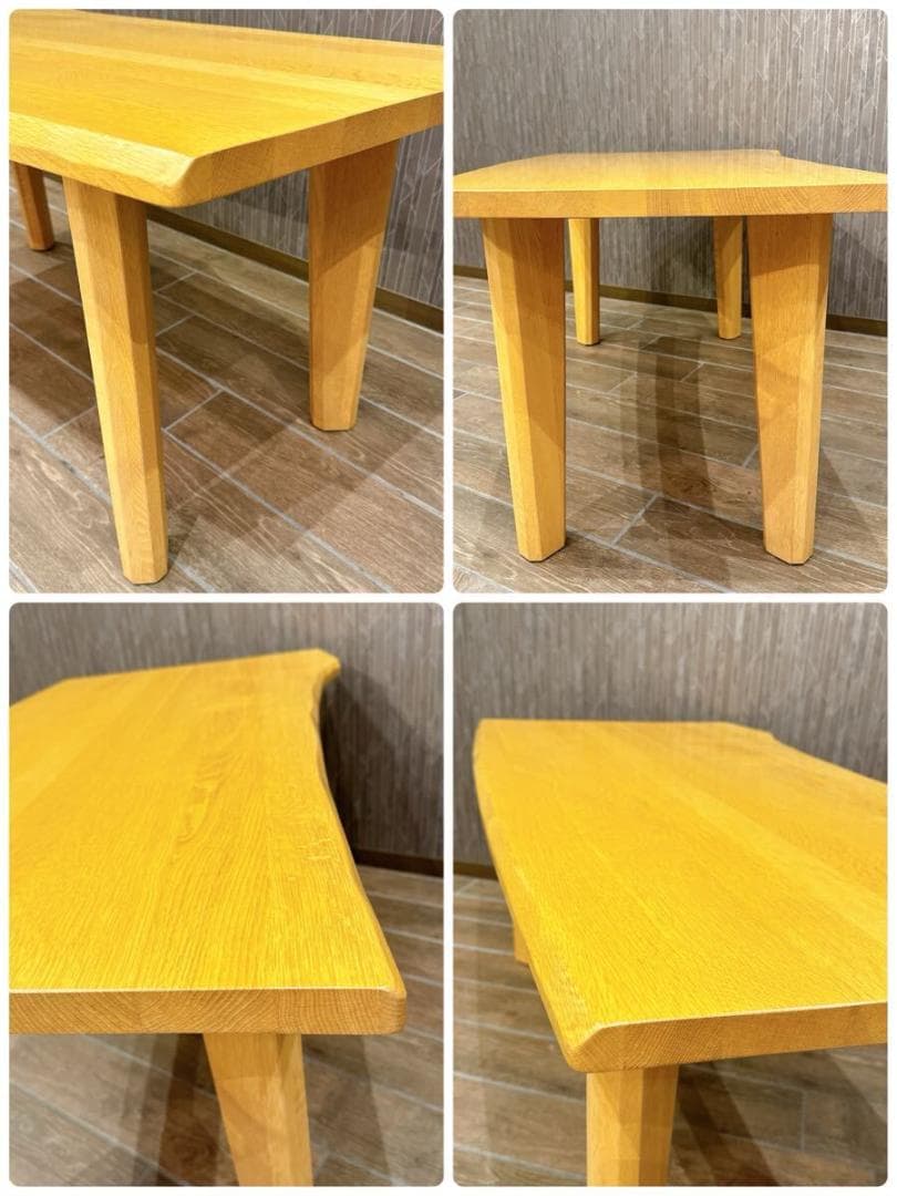 飛騨家具 イバタインテリア 天然木 ダイニングテーブル 無垢材 特注脚付 美品