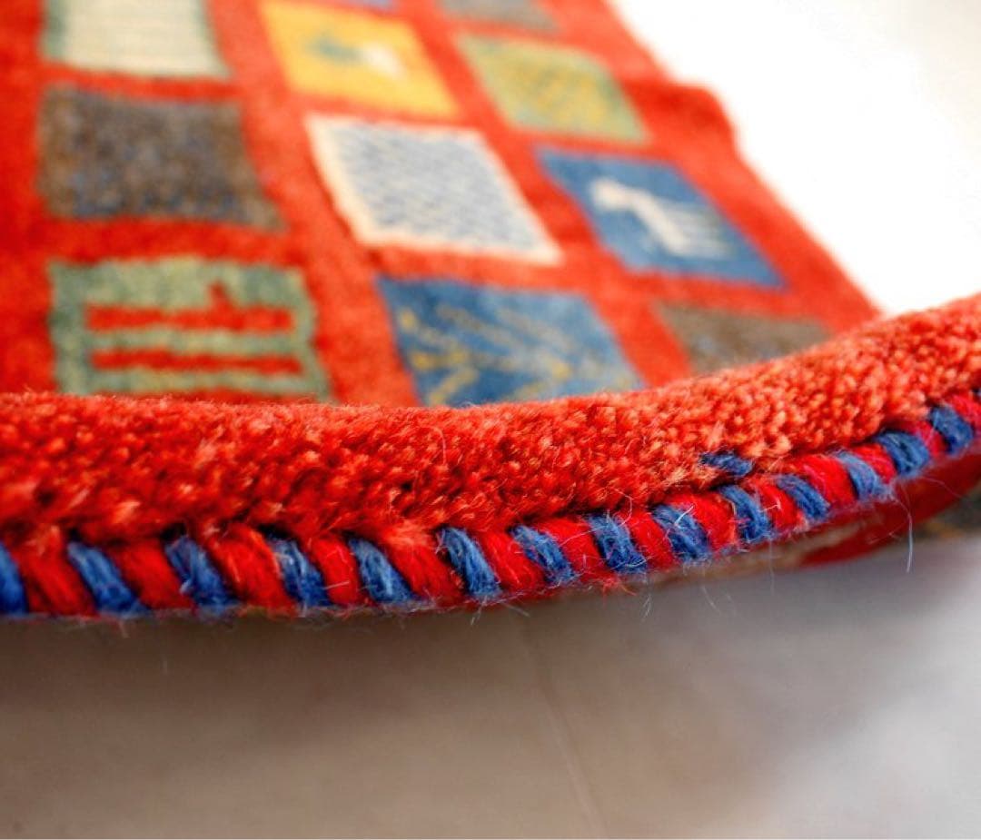 新品☆イラン産ギャッベ ラグ ギャべ シラーズ産 ペルシャ絨毯 ウール 高級ラグ