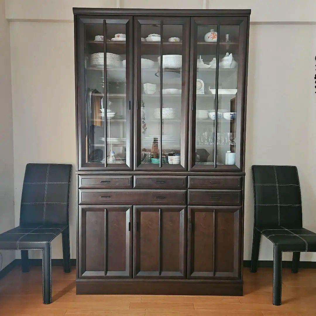 カリモク 食器棚 3枚扉