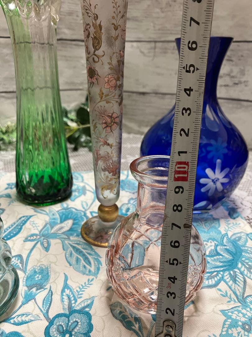 ガラス花瓶セット 7点おまとめ　ヨーロッパ製あり　切子花瓶　コベントガーデン