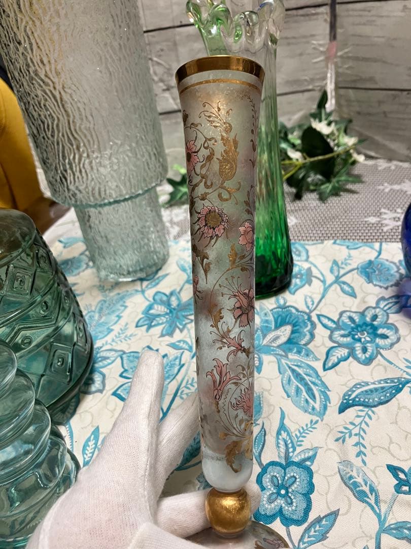 ガラス花瓶セット 7点おまとめ　ヨーロッパ製あり　切子花瓶　コベントガーデン