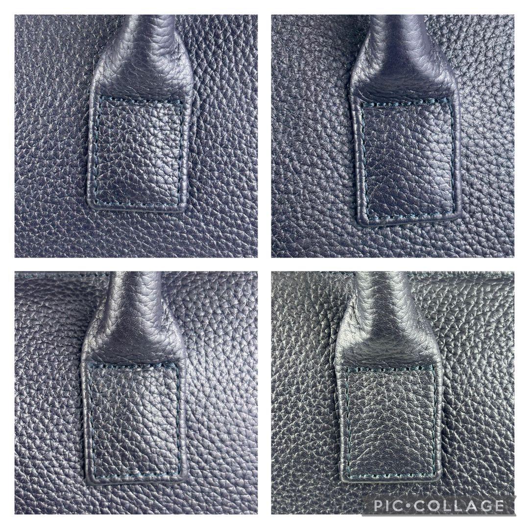 ✨極美品✨ HushTug レザー ビジネストートバッグ ネイビー