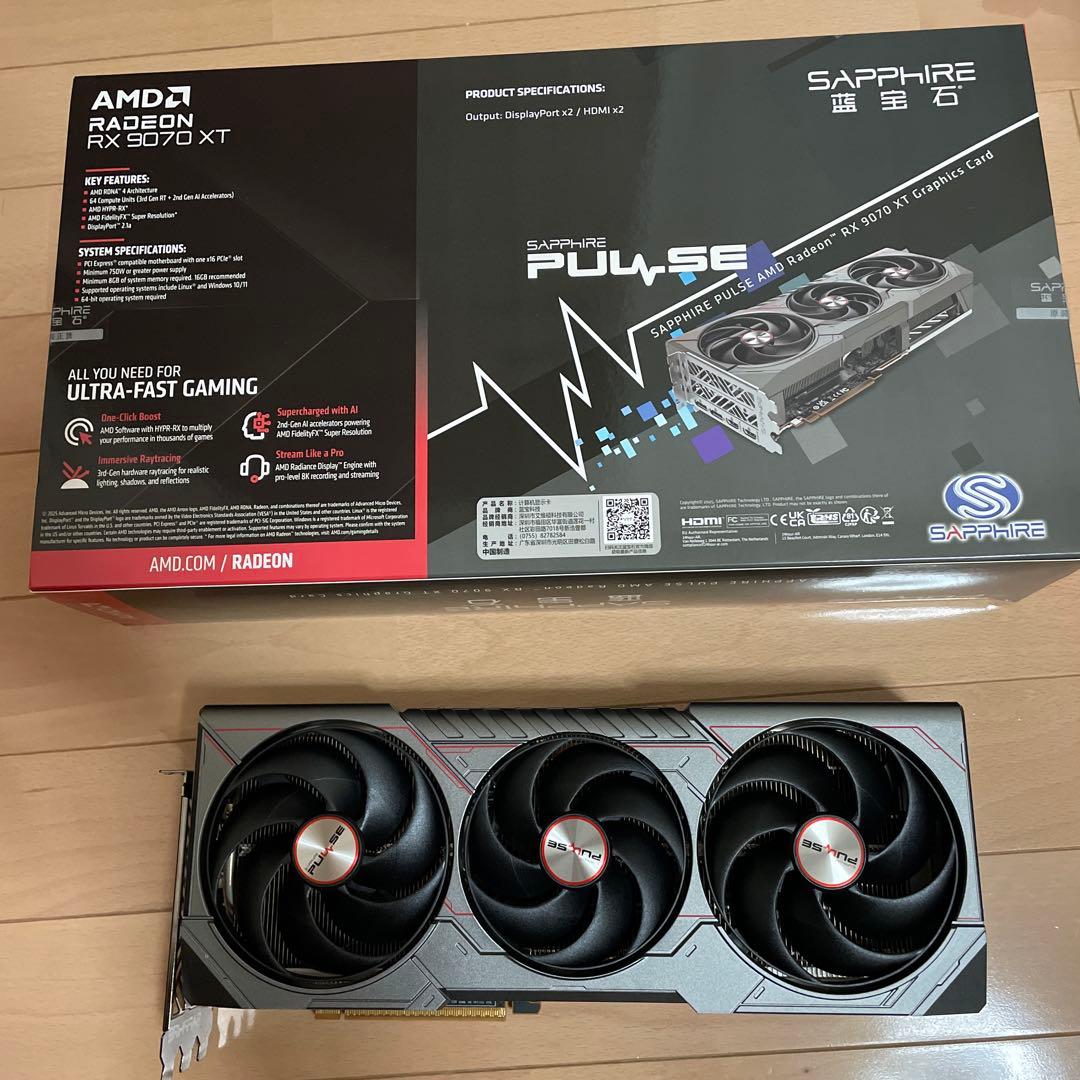グラフィックボード・グラボ・ビデオカード SAPPHIRE PULSE RadeonRX9070XT16GB GDDR6