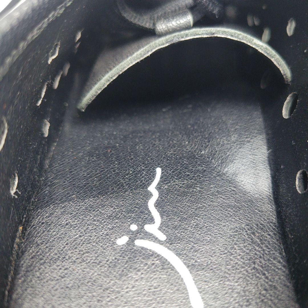 人気デザイン 未使用級 慈雨【23.5】本革 メッシュ バックジップ スニーカー