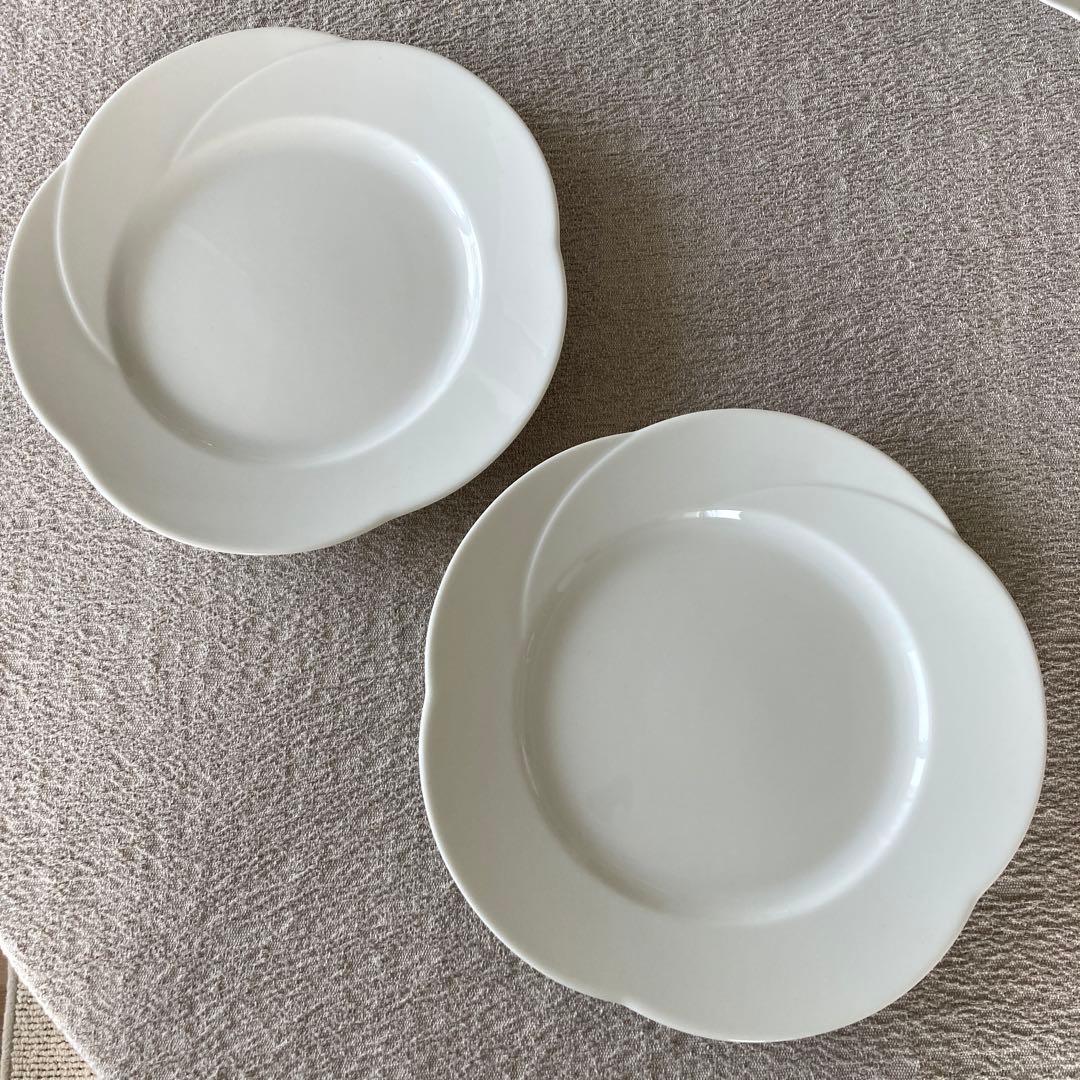 ヌボラホワイトNuvola white　スープ皿ディナー皿ペア