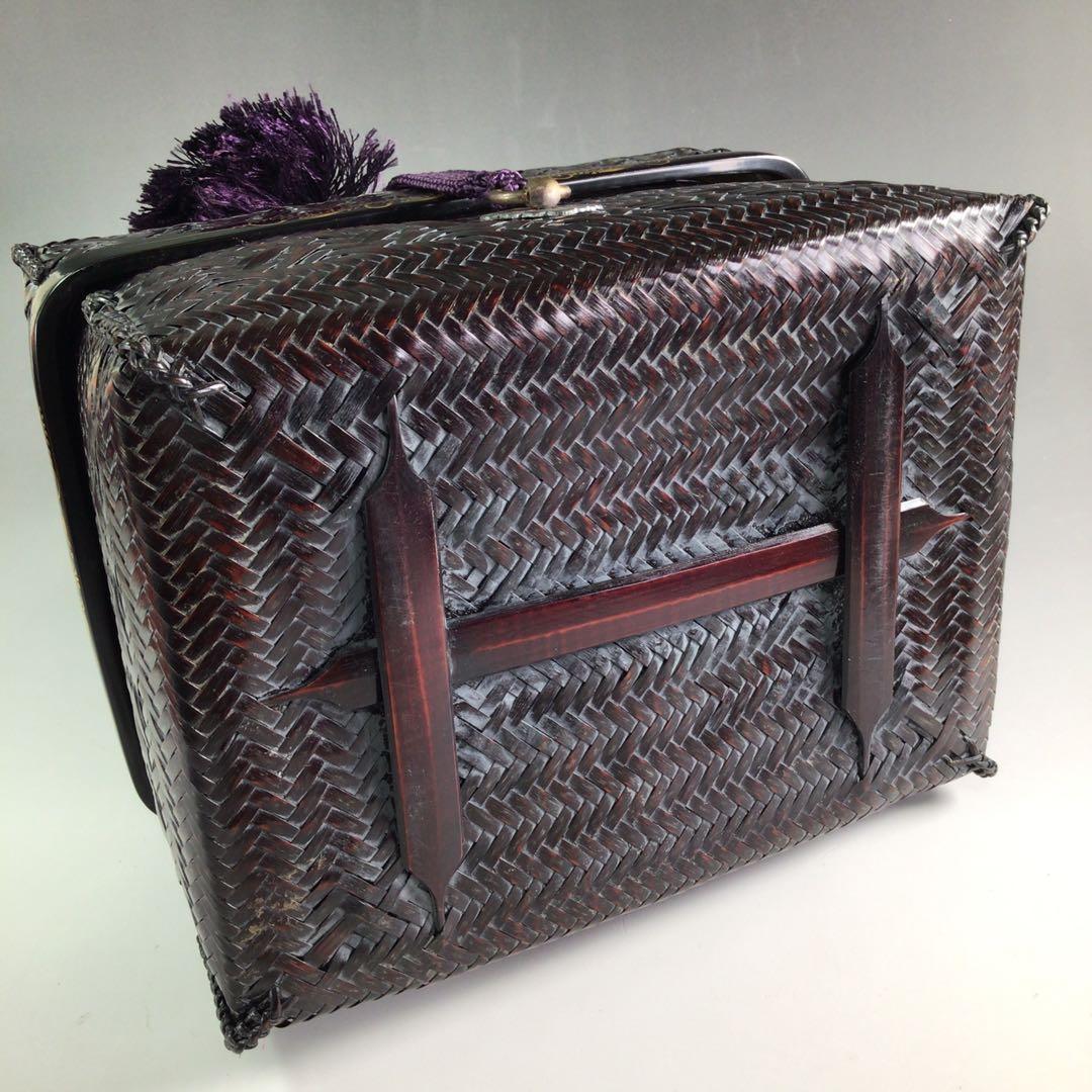 Ｒ１１６　御所籠　『和田鱗司作』『野点用』『茶器揃』『茶籠』　共箱　茶道具