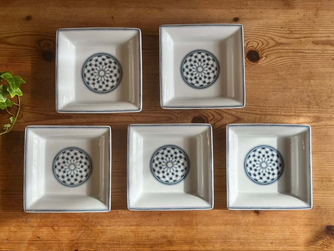 ジノリ　ミュージオクラシコ　15スクエアプレート×5