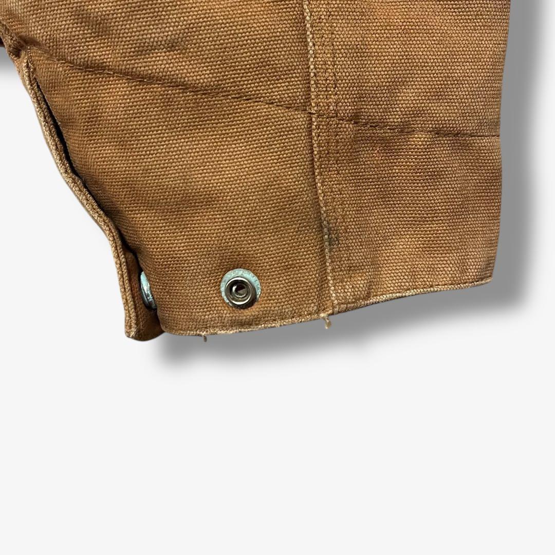 y104325 ダックジャケット ワークジャケット 刺繍ロゴ付き 裏キルティング