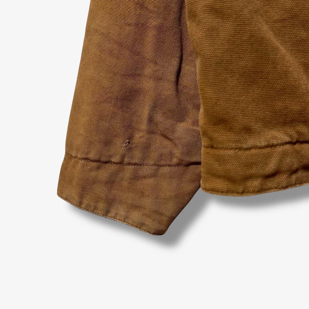 y104325 ダックジャケット ワークジャケット 刺繍ロゴ付き 裏キルティング