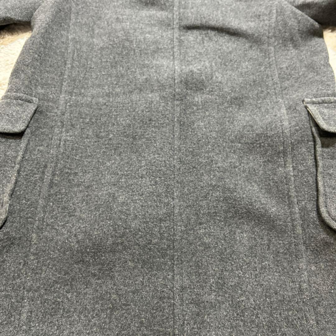 【美品】バーバリーブルーレーベル　ダッフルコート　ノバチェック　 グレー