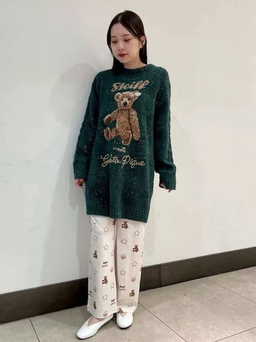 ジェラピケ　Steiff　パウダーネップジャガードワンピースです★