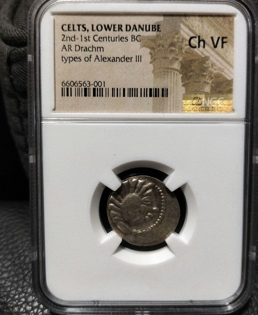 珍品）ケルト族発行 古代　ドラクマ銀貨　アレキサンダー大王