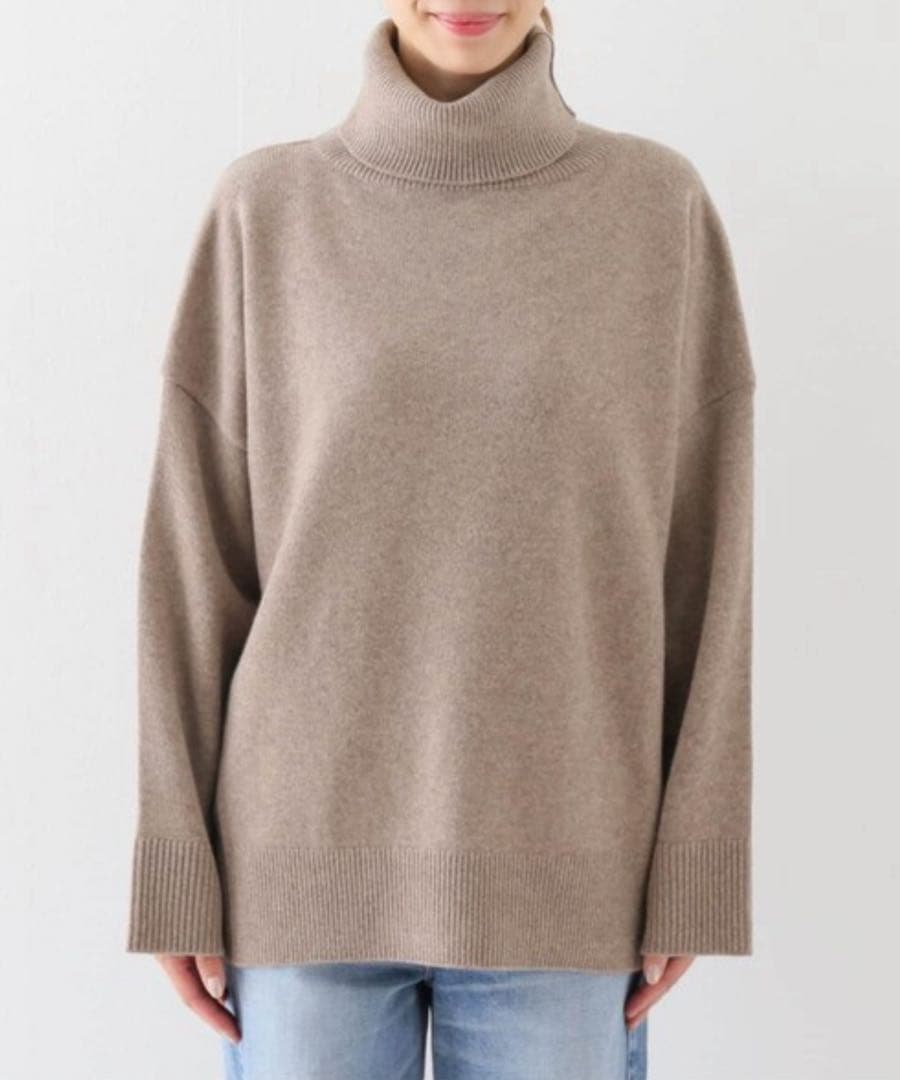 定価36300円 ドゥーズィエムクラス Ariesタートルネックニット ベージュ