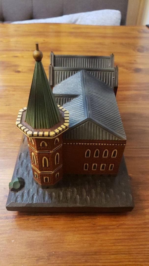 慶應義塾大学 校舎 モチーフ 卒業記念 年代物 木製 昭和レトロ