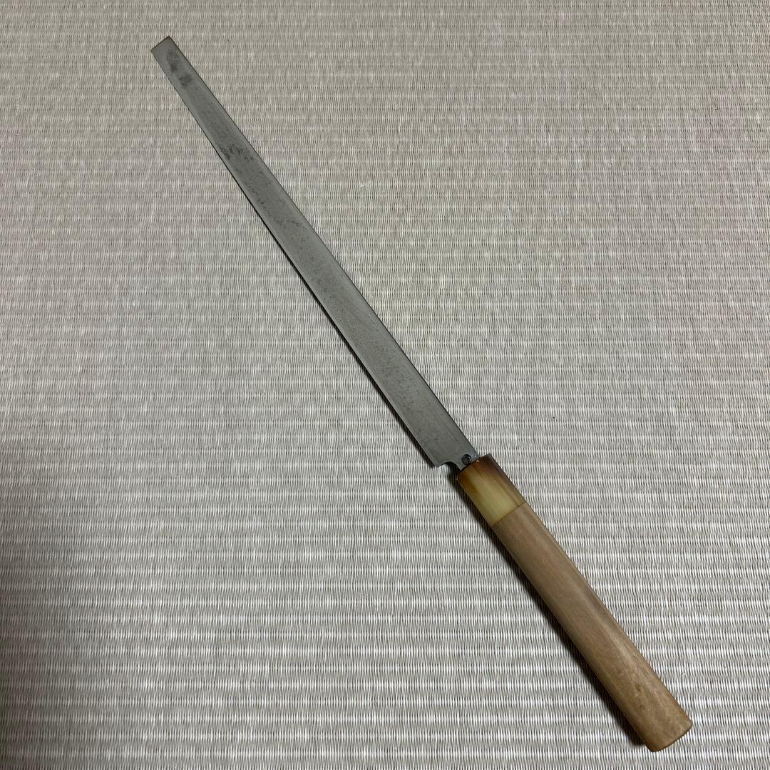 たこ引き　柳刃　包丁　和包丁　正本　白鋼　霞　蛸引　刺身包丁　白水牛柄