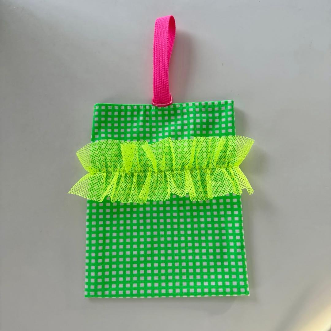 入園入学セット レッスンバッグ お着替え袋 上履き入れ フリル ネオン 女の子