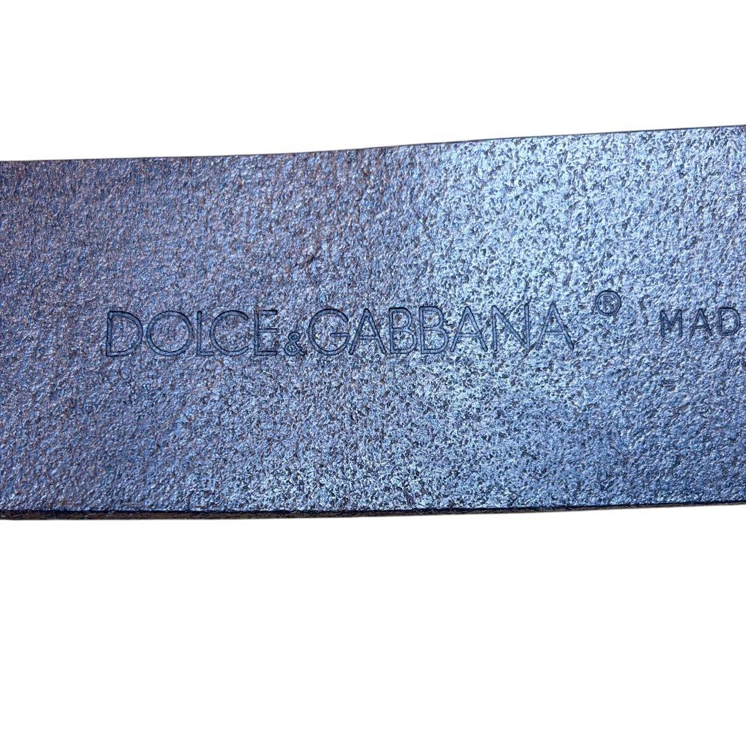 D&G ドルチェアンドガッバーナ ベルト　メンズ　ブラウン　シルバーバックル