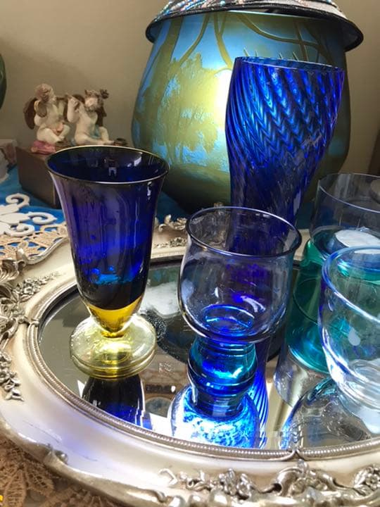 ネイビー系ガラス食器・ご確認用です。